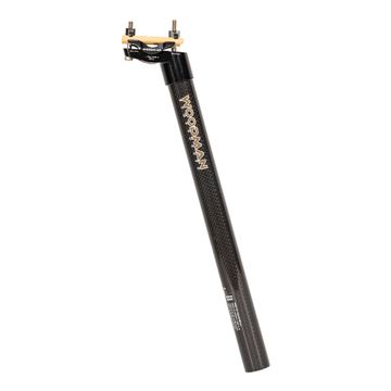 Woodman carbo MZ seatpost 27.2 350mm with 25mm offset carbon seatpost. Glossy black.